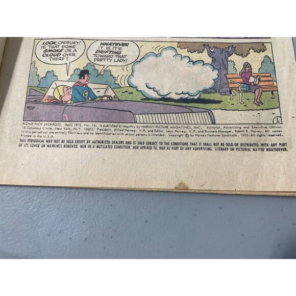 Harvey Comics Richie Rich Jackpots Comic #16 April 1975 Vintage Bagged Boarded - Picture 4 of 7